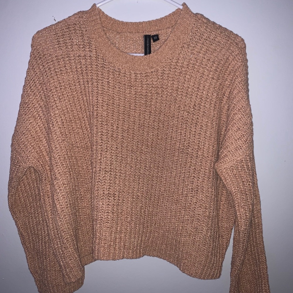 Apricot Cropped Sweater